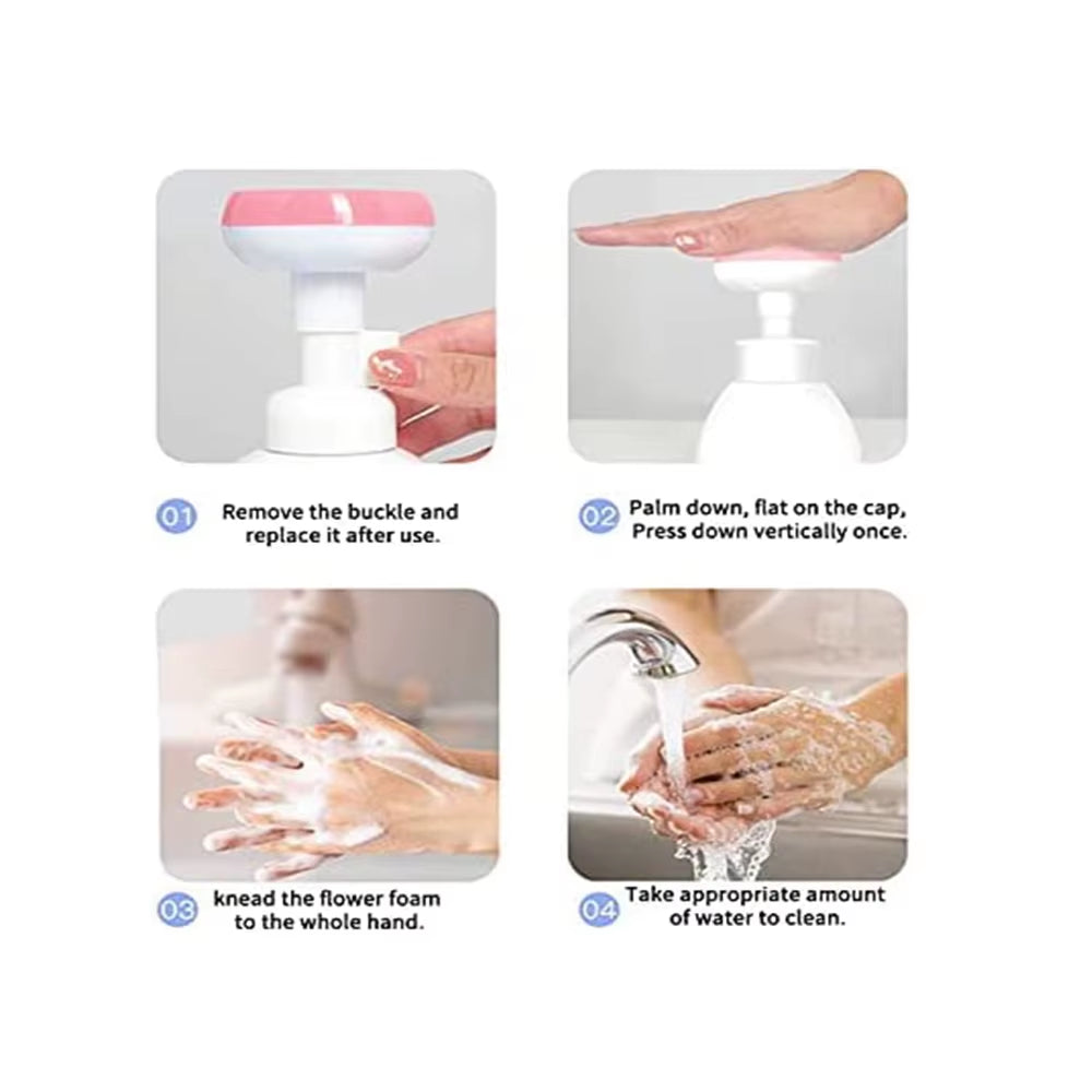 Vetta Hand Foam Dispenser Flower Shape Hand Soap Foam Hand Dispenser Flower Stamp Dispenser Foaming Soap Dispenser for Kids
