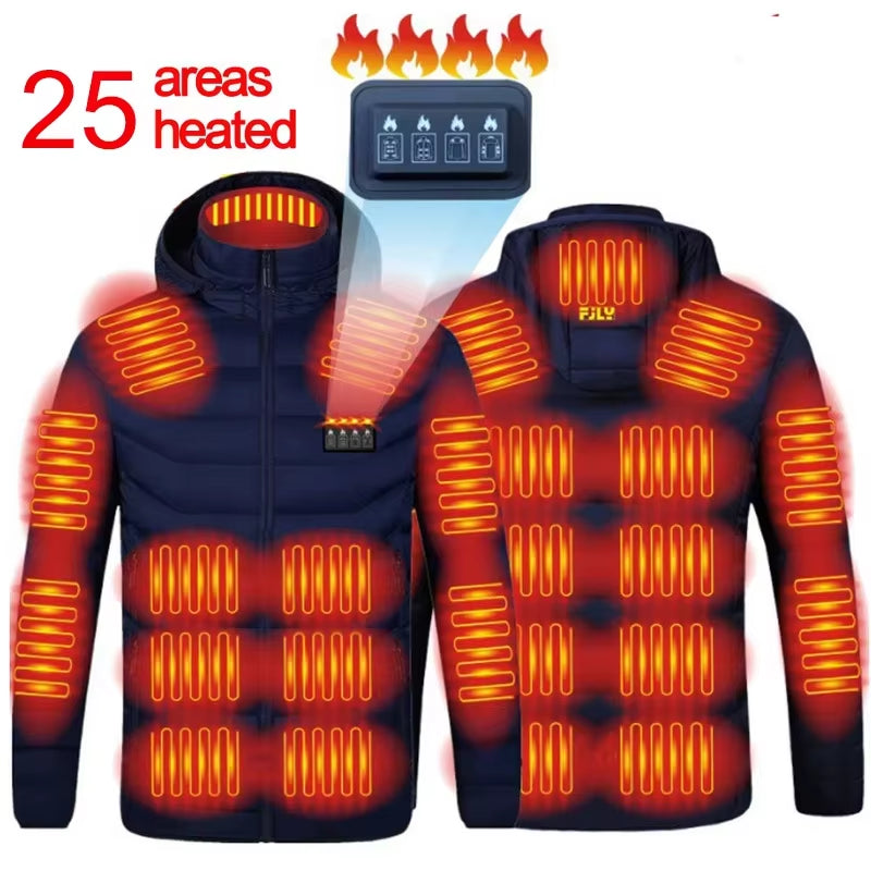 Winter 31 Areas Heated Jacket Electric Self Heated Jacket USB Heated Clothing Electric Heating Jackets