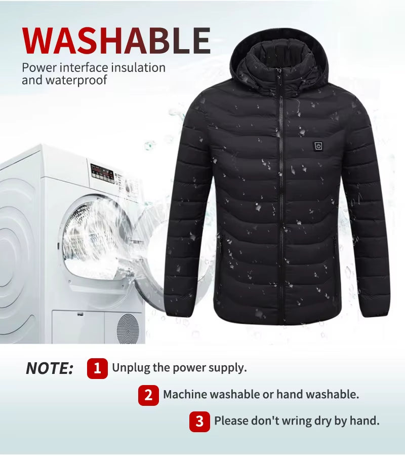 Winter 31 Areas Heated Jacket Electric Self Heated Jacket USB Heated Clothing Electric Heating Jackets