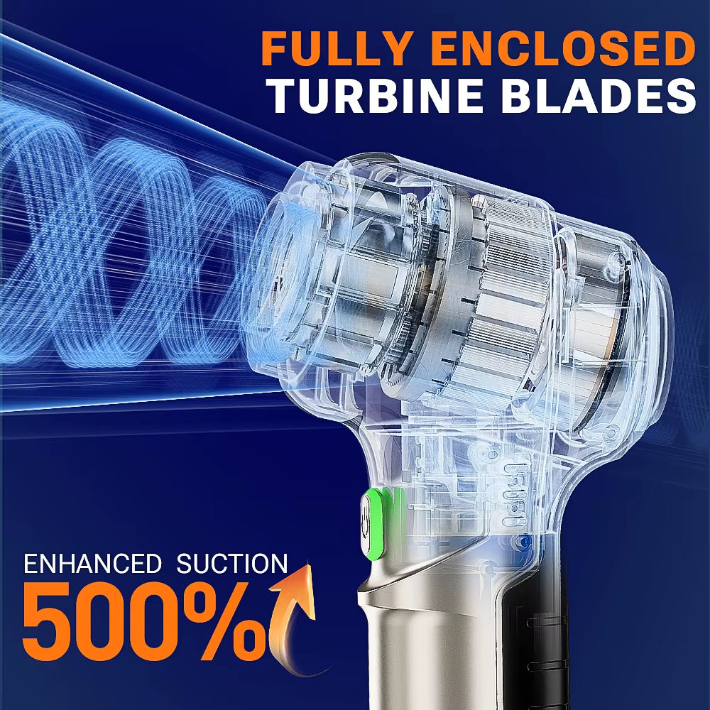 Cordless Handheld Vacuum: 9998700PA Strong Suction, Portable Car Cleaning Machine