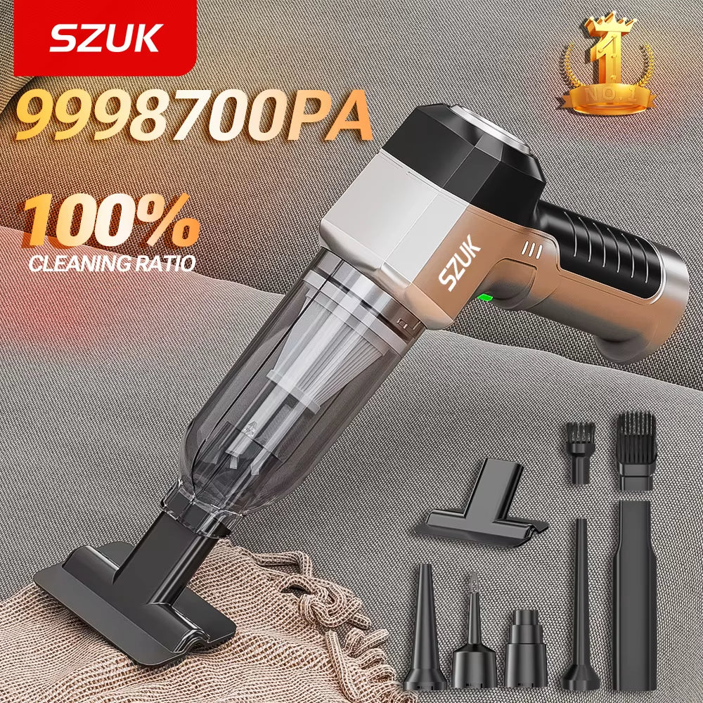 Cordless Handheld Vacuum: 9998700PA Strong Suction, Portable Car Cleaning Machine