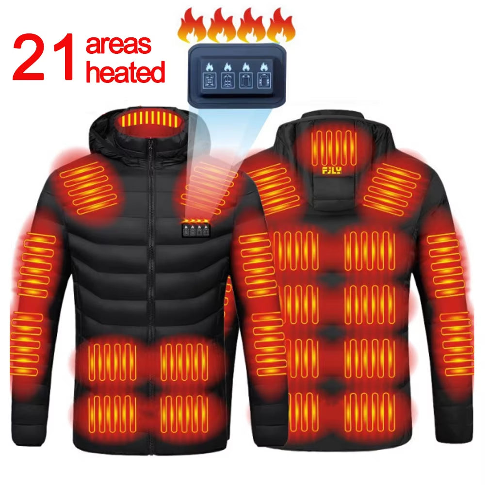 Winter 31 Areas Heated Jacket Electric Self Heated Jacket USB Heated Clothing Electric Heating Jackets