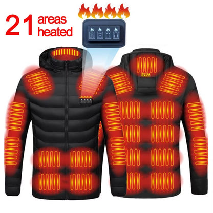 Winter 31 Areas Heated Jacket Electric Self Heated Jacket USB Heated Clothing Electric Heating Jackets