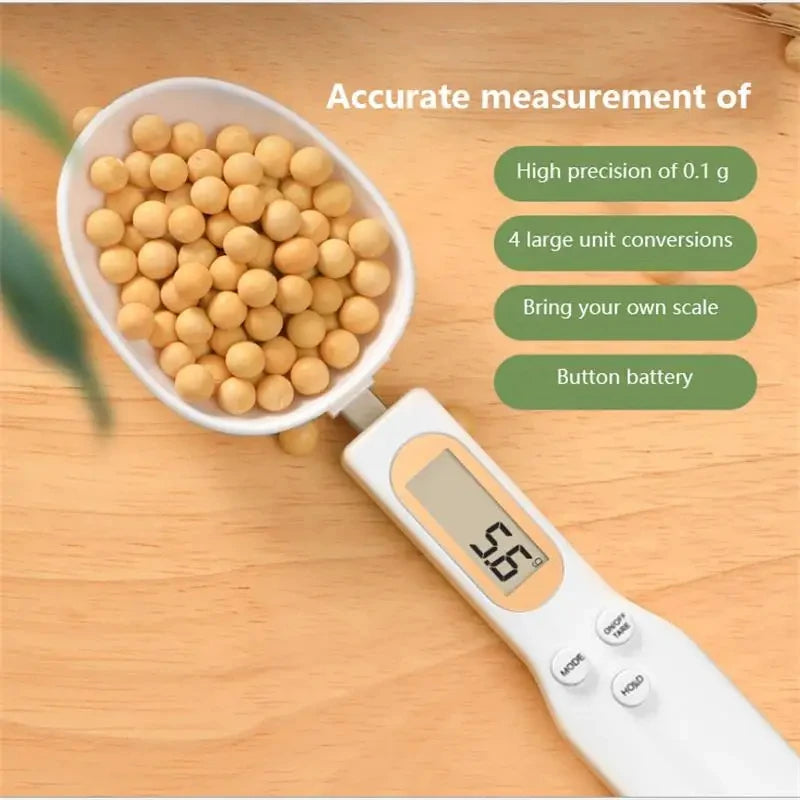 LCD Digital Measurement Adjustable Weighing Spoon Kitchen Scale Electronic Measuring Spoon Coffee Powder Scale Baking Scale