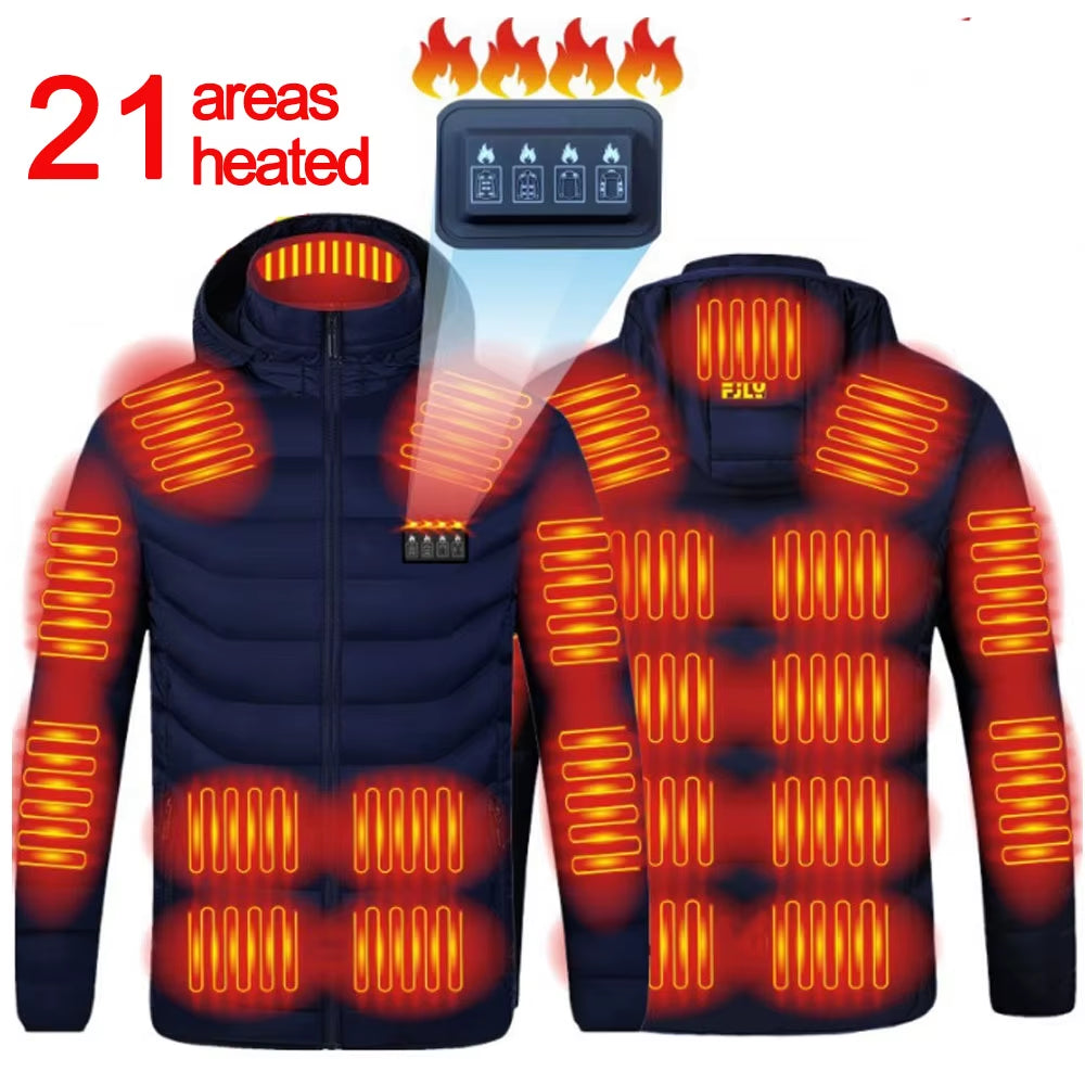 Winter 31 Areas Heated Jacket Electric Self Heated Jacket USB Heated Clothing Electric Heating Jackets