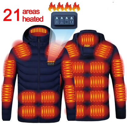 Winter 31 Areas Heated Jacket Electric Self Heated Jacket USB Heated Clothing Electric Heating Jackets