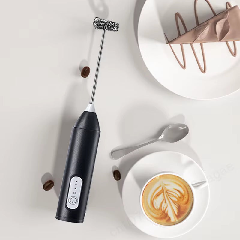 Wireless Milk Frother Electric Type-C Handheld Blender Stainless Steel Mini Coffee Maker Whisk Mixer for Coffee Cappuccino Cream