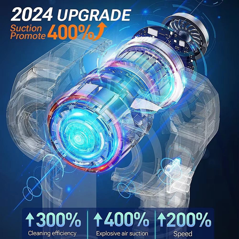 Cordless Handheld Vacuum: 9998700PA Strong Suction, Portable Car Cleaning Machine