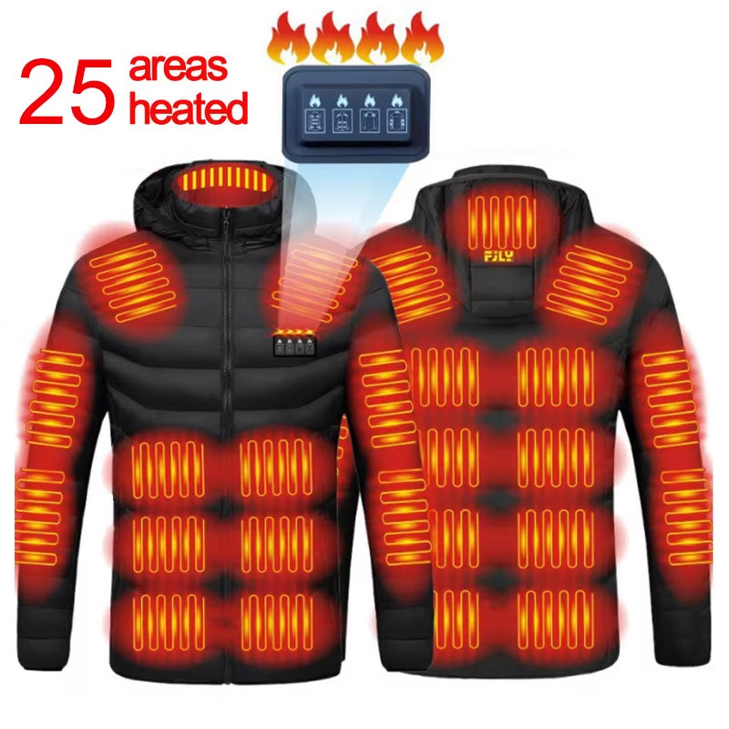 Winter 31 Areas Heated Jacket Electric Self Heated Jacket USB Heated Clothing Electric Heating Jackets