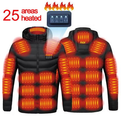 Winter 31 Areas Heated Jacket Electric Self Heated Jacket USB Heated Clothing Electric Heating Jackets
