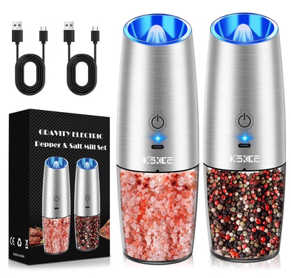 Rechargeable Gravity Electric Spices Grinder, No Battery Needed