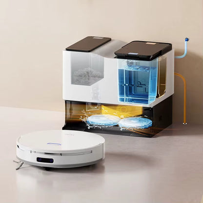 Tuya Robot Vacuum 5000Pa – Self-Emptying, Mopping, Rotary Brush