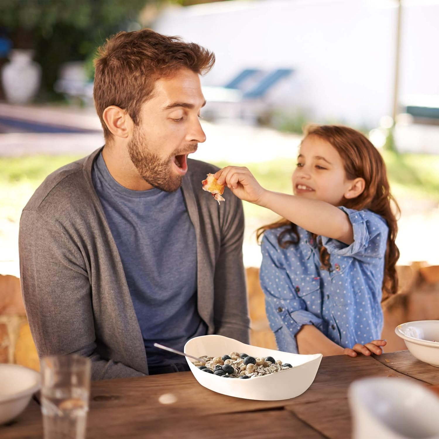 Ceramic & Bamboo 3-Tier Fruit Bow