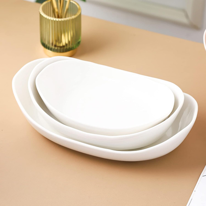 Ceramic & Bamboo 3-Tier Fruit Bow