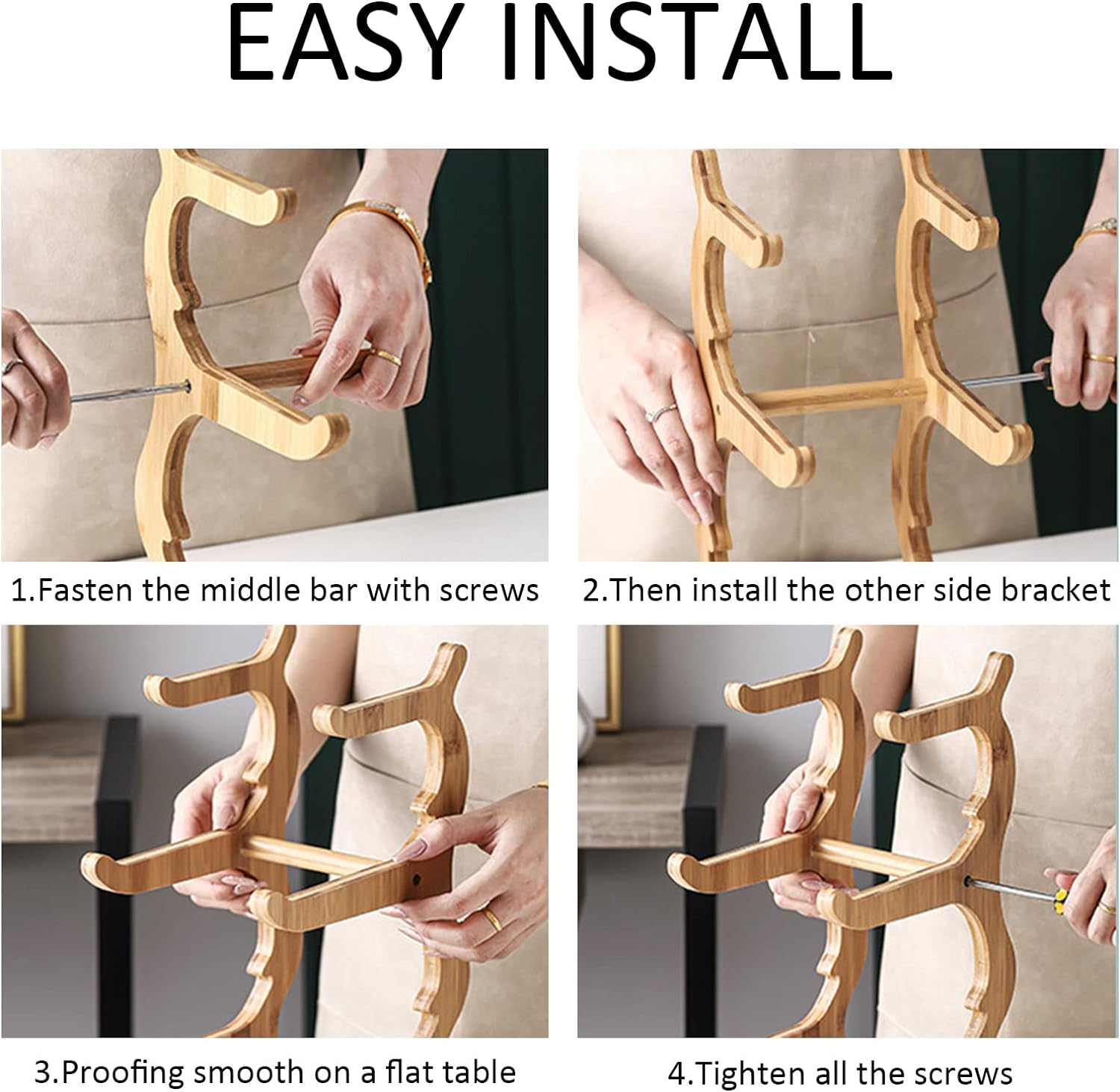 Ceramic & Bamboo 3-Tier Fruit Bow